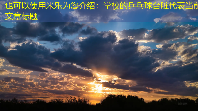 <strong>米乐为您介绍：学校的乒乓球台脏</strong>